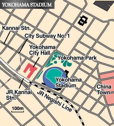 რუკა Yokohama სტადიონი