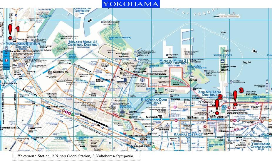 ქ. Yokohama გასეირნება რუკა