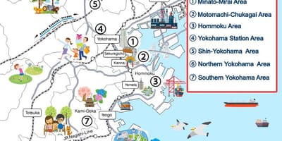 ქ. Yokohama სანახაობა რუკა